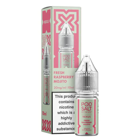 Fresh Raspberry Mojito 10ml Nic Salt E-Liquid by Pod Salt Nexus