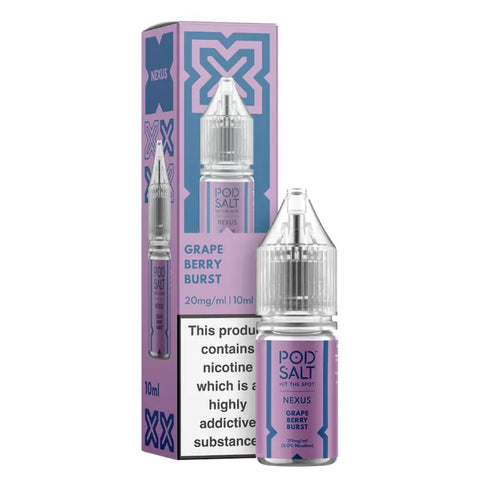 Grape Berry Burst 10ml Nic Salt E-Liquid by Pod Salt Nexus