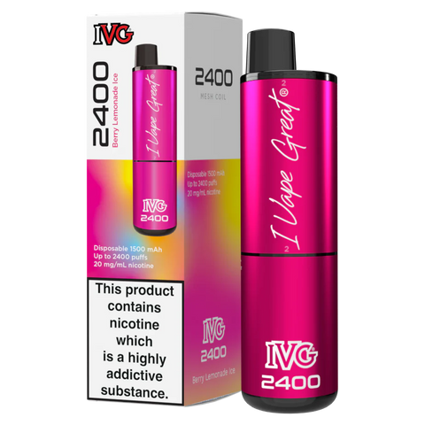 Berry Lemonade Ice IVG 2400 Disposable Vape Device