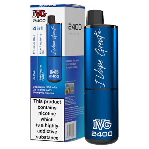 Blue Edition IVG 2400 Disposable Vape Device