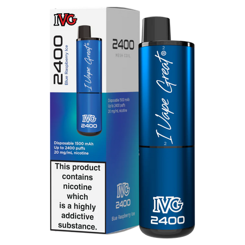 Blue Raspberry Ice IVG 2400 Disposable Vape Device