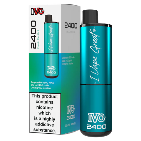 Classic Menthol IVG 2400 Disposable Vape Device