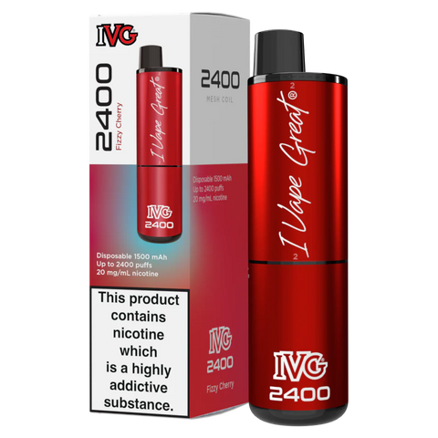 Fizzy Cherry IVG 2400 Disposable Vape Device