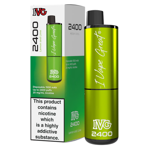 Lemon and Lime IVG 2400 Disposable Vape Device