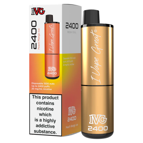 Peach Mango Ice IVG 2400 Disposable Vape Device