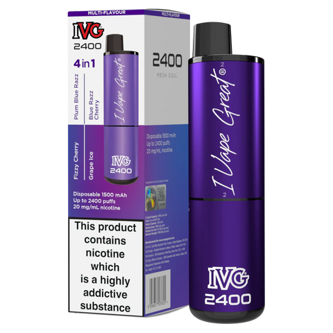 Purple Edition IVG 2400 Disposable Vape Device