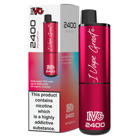 Red Apple Ice IVG 2400 Disposable Vape Device