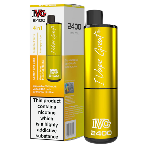 Yellow Edition IVG 2400 Disposable Vape Device