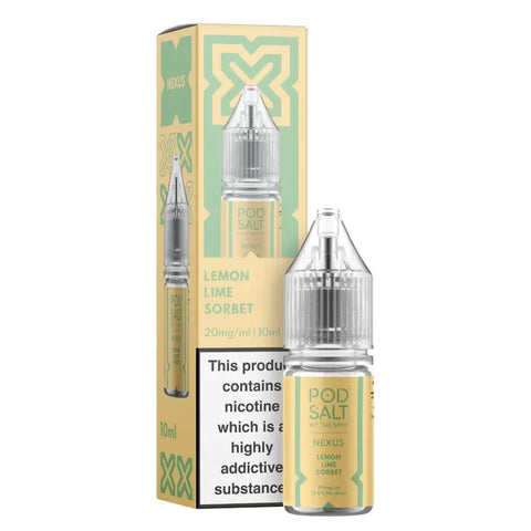 Lemon Lime Sorbet 10ml Nic Salt E-Liquid by Pod Salt Nexus