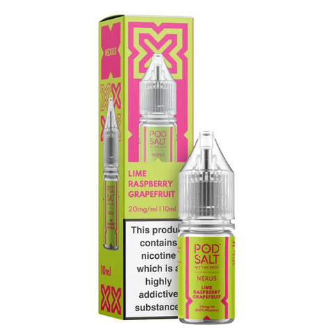 Lime Raspberry GrapeFruit (Citrus Mix) 10ml Nic Salt E-Liquid by Pod Salt Nexus