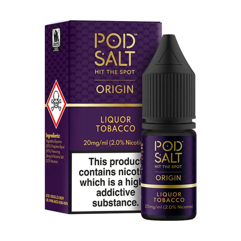 Liquor Tobbaco 10ml Nic Salt E-Liquid by Pod Salt Origin