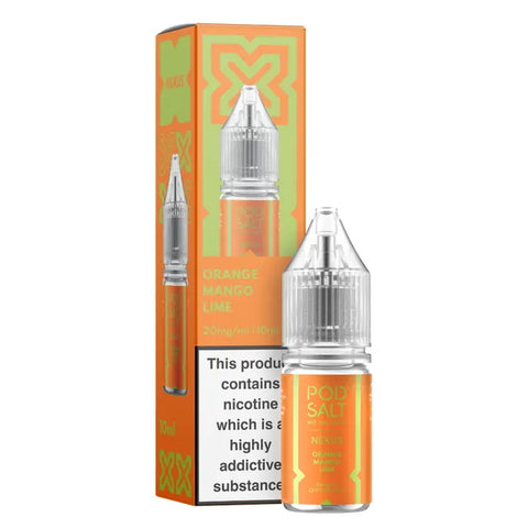 Orange Mango Lime 10ml Nic Salt E-Liquid by Pod Salt Nexus