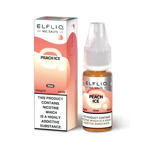 ELFLIQ Peach Ice 10ml Nic Salt E-Liquid by Elf Bar