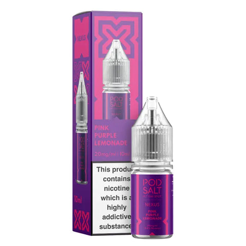 Pink Purple Lemonade 10ml Nic Salt E-Liquid by Pod Salt Nexus