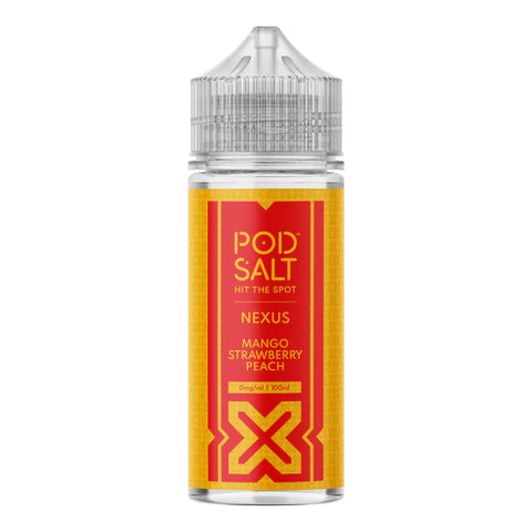 Nexus Mango Strawberry Peach 100ml Shortfill E-Liquid by Pod Salt