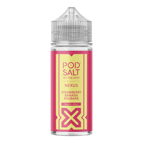 Nexus Strawberry Banana Rhubarb 100ml Shortfill E-Liquid by Pod Salt