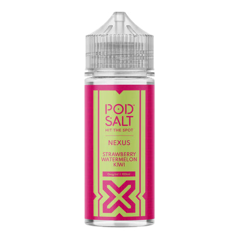 Nexus Strawberry Watermelon Kiwi 100ml Shortfill E-Liquid by Pod Salt