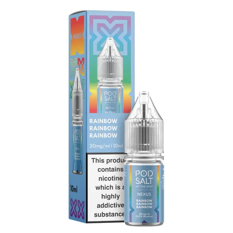 Rainbow 10ml Nic Salt E-Liquid by Pod Salt Nexus