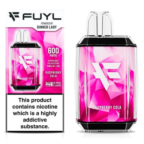 Raspberry Cola Dinner Lady FUYL Disposable Vape Device