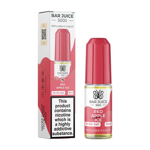 Red Apple Ice 10ml Nic Salt E-Liquid by Bar Juice 5000