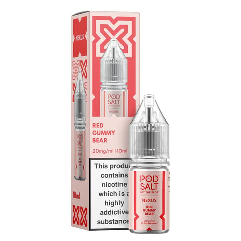 Red Gummy Bear 10ml Nic Salt E-Liquid by Pod Salt Nexus