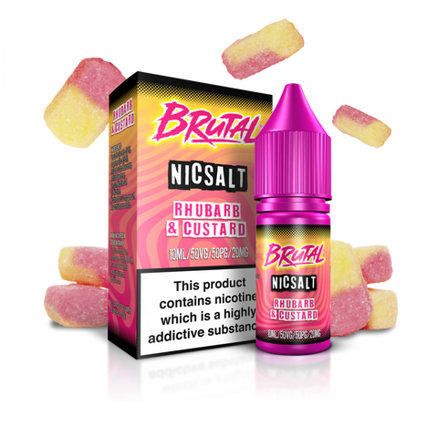 Rhubarb & Custard 10ml Nic Salt E-Liquid by Just Juice