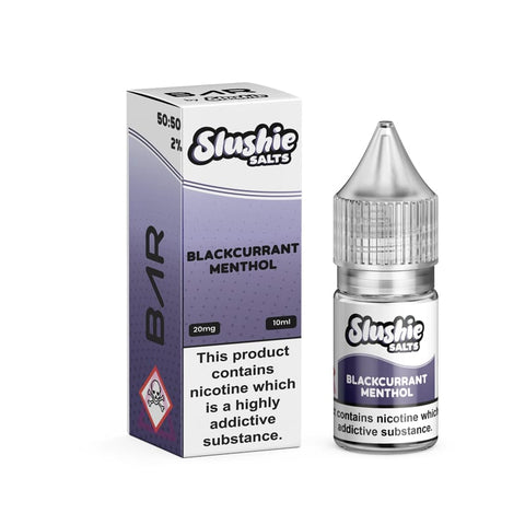 Blackcurrant Menthol 10ml Nic Salt E-Liquid by Slushie Bar Salts