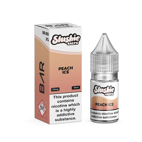 Peach Ice 10ml Nic Salt E-Liquid by Slushie Bar Salts