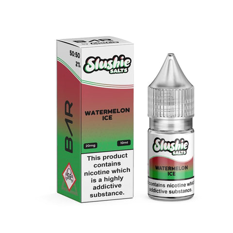Watermelon Ice 10ml Nic Salt E-Liquid by Slushie Bar Salts