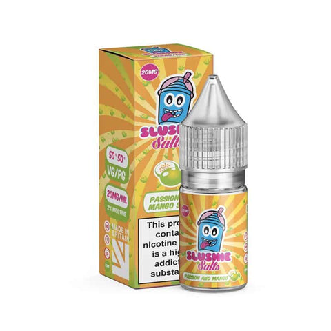 Passion and Mango 10ml Nic Salt E-Liquid by Slushie Bar Salts