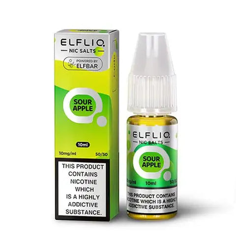 ELFLIQ Sour Apple 10ml Nic Salt E-Liquid by Elf Bar Vape Fox ELFLIQ Sour Apple 10ml Nic Salt E-Liquid by Elf Bar Vape Fox