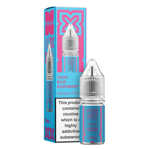 Sour Blue Raspberry 10ml Nic Salt E-Liquid by Pod Salt Nexus