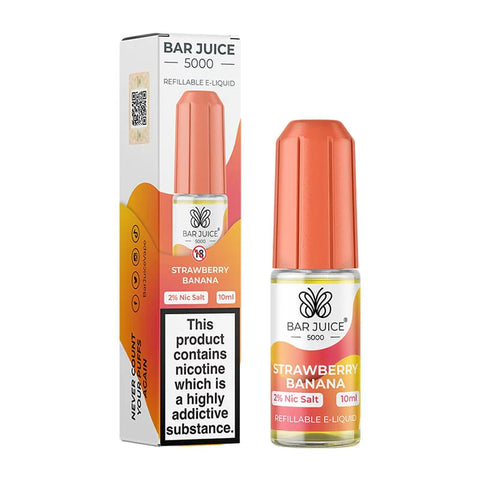 Strawberry Banana 10ml Nic Salt E-Liquid by Bar Juice 5000