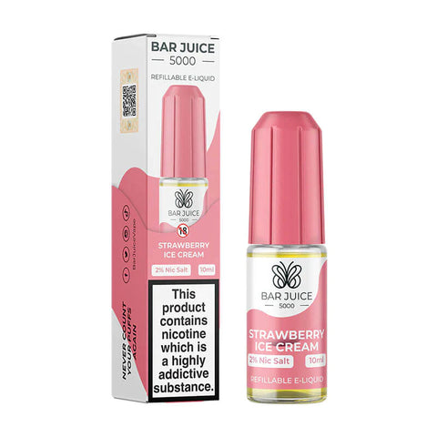 Strawberry Ice Cream 10ml Nic Salt E-Liquid by Bar Juice 5000