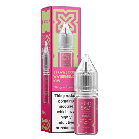 Strawberry Watermelon Kiwi 10ml Nic Salt E-Liquid by Pod Salt Nexus