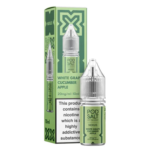 White Grape Cucumber Apple (Pro Green) 10ml Nic Salt E-Liquid by Pod Salt Nexus