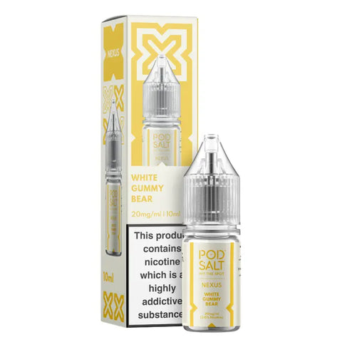 White Gummy Bear 10ml Nic Salt E-Liquid by Pod Salt Nexus